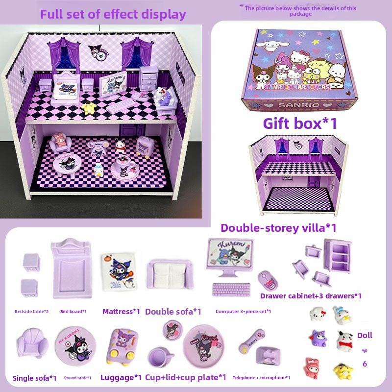 Cute Cartoon Miniature Dollhou - огляд і ціна Kawaii Tech Accessories