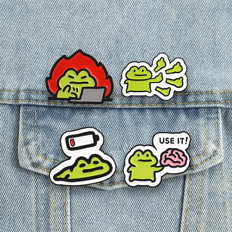 Funny Frog Badges Cute Cartoon - огляд і ціна Kawaii Tech Accessories