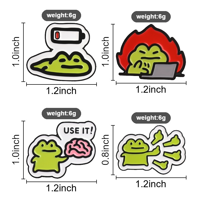 Funny Frog Badges Cute Cartoon - огляд і ціна Kawaii Tech Accessories