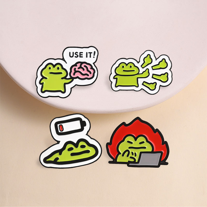 Funny Frog Badges Cute Cartoon - огляд і ціна Kawaii Tech Accessories