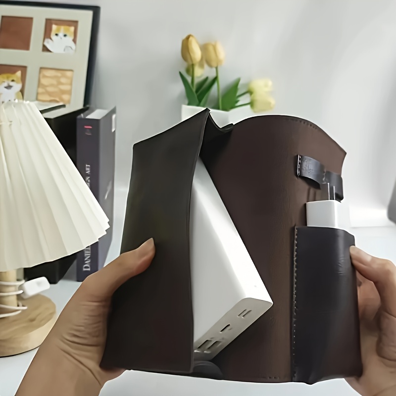 1pc Leather Tech Organizer Pou - огляд і ціна Tech Accessories Travel Organizer Pouch