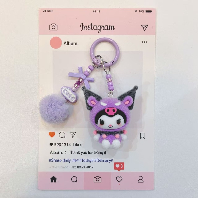 Fashion Kuromi Figure Resin Ke - огляд і ціна Kawaii Tech Accessories